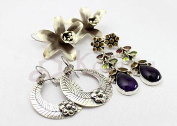 Sterling Silver with Precious  Semi Precious Stones