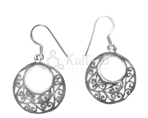 Floral filigree Silver earrings