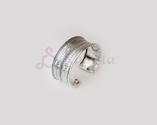 Braided design silver cuff