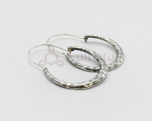 Hammered textured hoop earrings