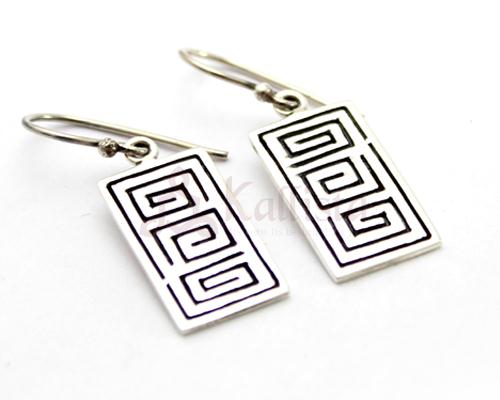 Square spiral earrings