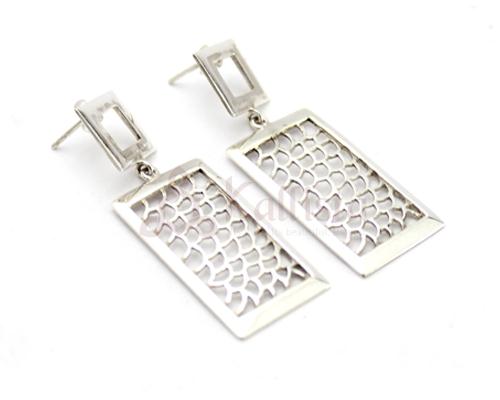 Lattice geometrical earrings