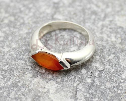 Crystal ring collection- Carnelian